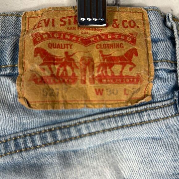 Levi’s 527 Men’s Low Boot Cut Jeans size W30 x L31 Light Wash - Picture 5 of 11